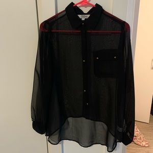 Black sheer blouse